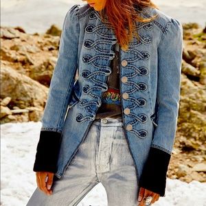 Denim Seamed and Structured Jacket NWT